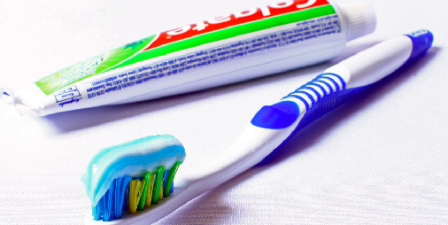 toothbrush and toothpaste